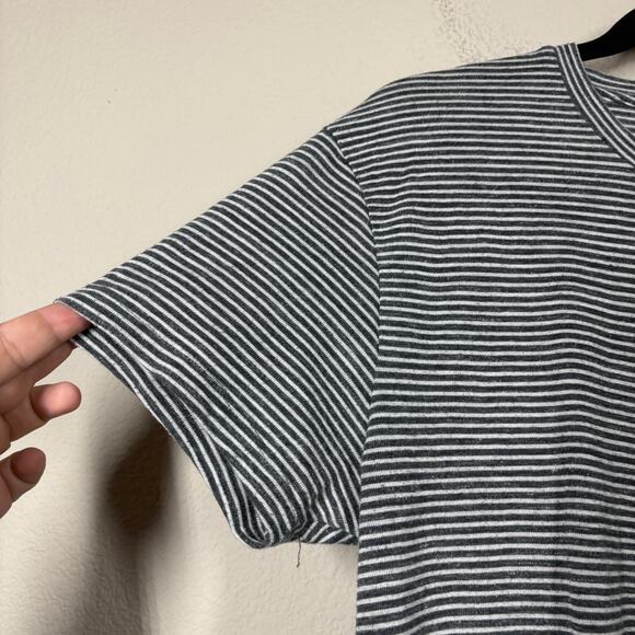 Samsoe Samsoe Mens Size Medium Graham Stripe Short Sleeves T-Shirt Black Jersey - Picture 3 of 7